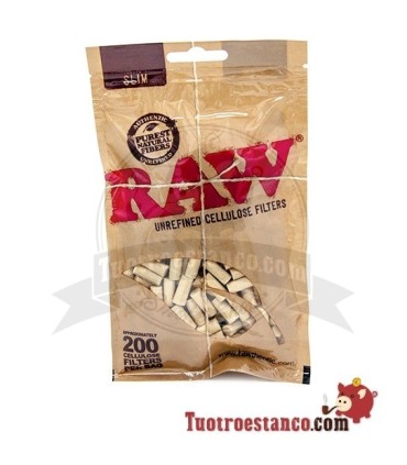 Filtros RAW Slim 6 mm celulosa, 200 filtros