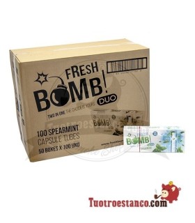 Tubos Fresh Bomb!Hierbabuena 50 cajitas de 100 tubos