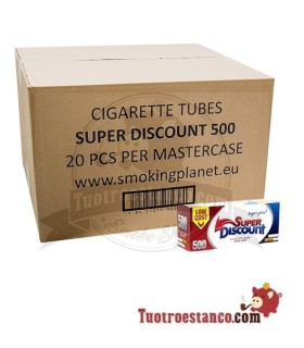 Tubos Discount 500, 20 cajas de 500 tubos (Cajón)