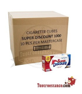 Tubos Discount 1000, 10 cajas de 1000 tubos (Cajón)