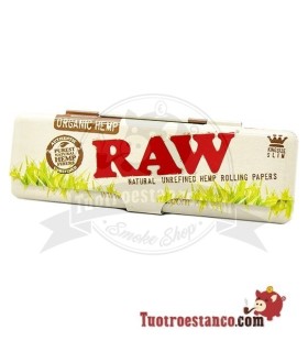 Estuche Metálico RAW Orgánico para Papel de Fumar de Tamaño KS
