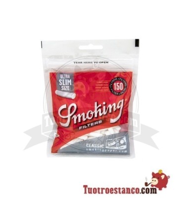 Filtros Smoking Ultra Slim 5,3 mm. Bolsa de 150 filtros.