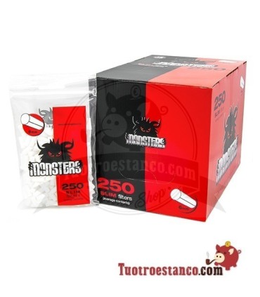 Filtros Monster de 6 mm, 18 bolsitas de 250 filtros cada una