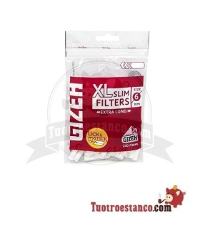 Filtros Gizeh XL 6 mm largos - 100 filtros.