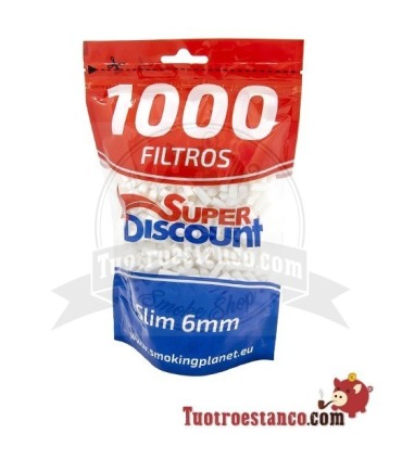 Filtros SuperDisccount Slim 6mm 1000 filtros! Bolsa XL