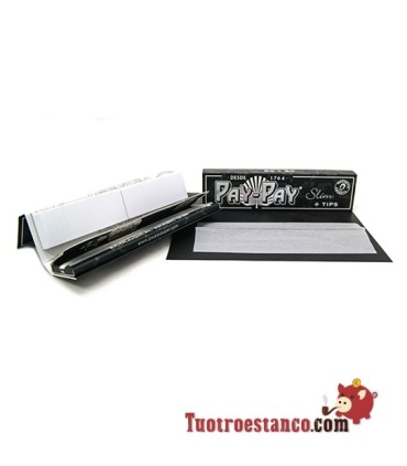 Papel Pay-Pay Slim Black magnético + Tips.