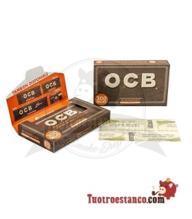 Papel OCB Virgin 300 de 78 mm, bloc de 300 hojas.