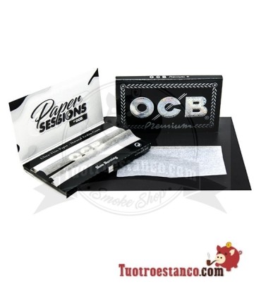 Papel OCB Premium Doble Ventana negro Nº 4 de 70 mm, librito de 100 hojas.