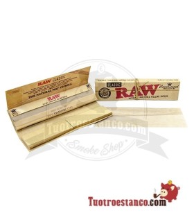 Papel RAW King Size de 110 mm + Tips, librito de 32 papeles y 32 tips.