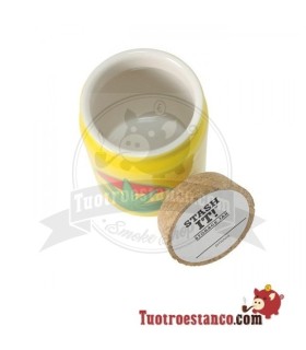 Pot en Céramique Feuille Rasta Jaune 300 ml