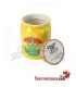 Bote Cerámica Hoja Rasta Amarillo 300 ml