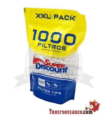 Filtros SuperDiscount Regular 8 mm Bolsa XL 1000 filtros