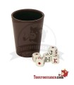 Cubilete + Dés Poker Fournier