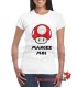 T-shirt blanc de Champignons Mario Fille