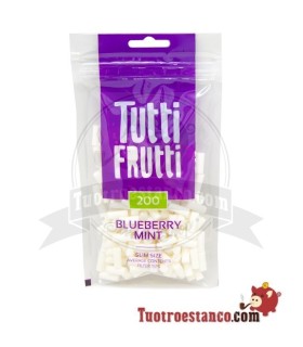 Filtros Tutti Frutti Arándanos y Menta 6 mm, bolsita de 200 filtros