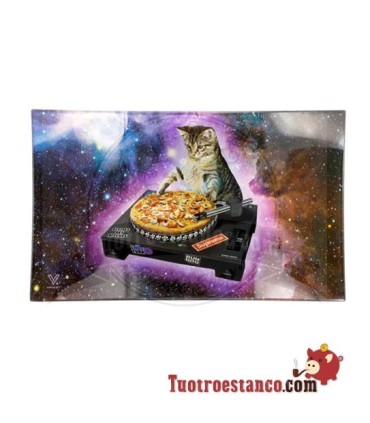 Vassoio di vetro Cat Dj 26x16 cm