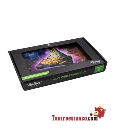 Dj Cat Glastablett 26x16 cm
