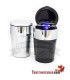 LED Car Ashtray Silver & Black