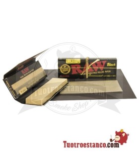 Rôle de Raw Black Edition 1 1/4 78 mm + filtre en carton