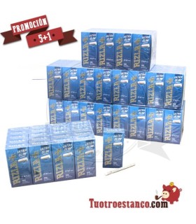 PROMOCIÓN 5 Estuches + 1 Gratis , 120 cajitas de 120 filtros rizla ultra slim. Un total de 14400 filtros.
