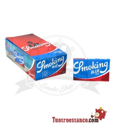 Blue Smoking Double Window Paper 70 mm - 25 booklets