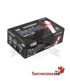 Tubi FRUTTA -FRESA- con capsula 1 scatola da 100 unità