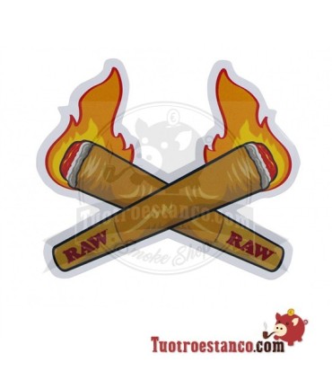 Pegatina Raw Fire 2 cone cross