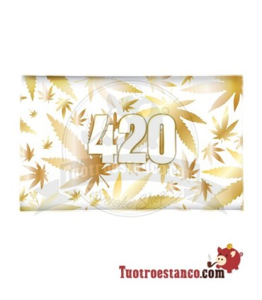 Bandeja de Vidro 420 Gold 26x16 cm