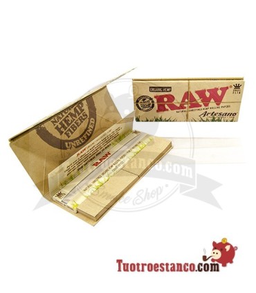 Papel King Size Orgânico Raw Artesanal 110 mm + ponteiras