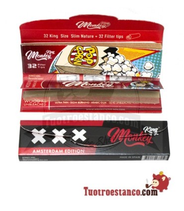 Papel Monkey Pack King Size AmsterdamXXX 110 mm + Filtros