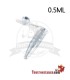 Plastic container voor 0,5 ml harsen