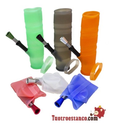 Tubo de silicone dobrável de 20 cm Bong
