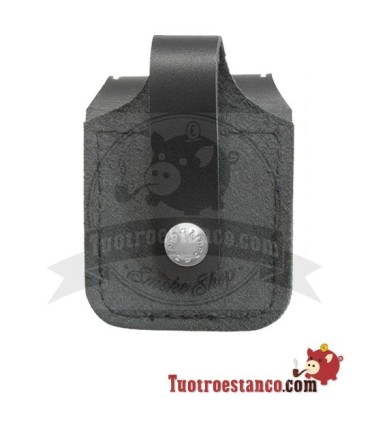 Zippo Capa em pele preta