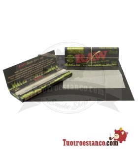 Estuche de Papel Raw Black Orgánico 1 1/4 de 78 mm - 24 libritos