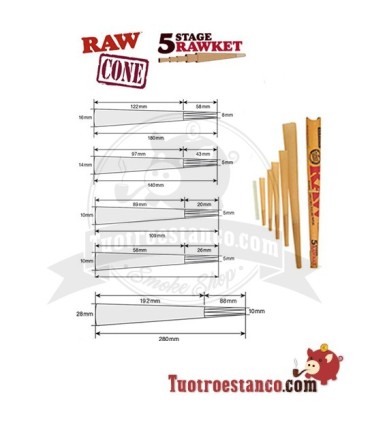 Cones Raw Rawket 5 Unidades