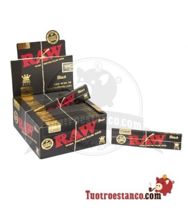 Raw Black Edition King Size Paper 32 sheets - 50 booklets