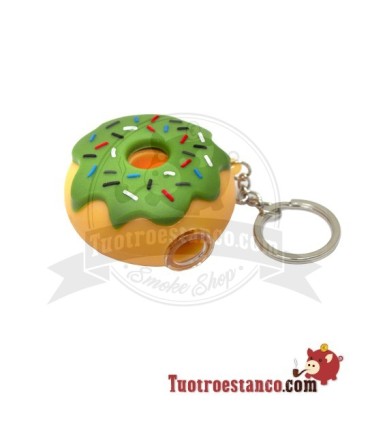 2,5 cm Siliconen Pijp Donuts Sleutelhanger
