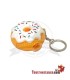 2,5 cm Siliconen Pijp Donuts Sleutelhanger