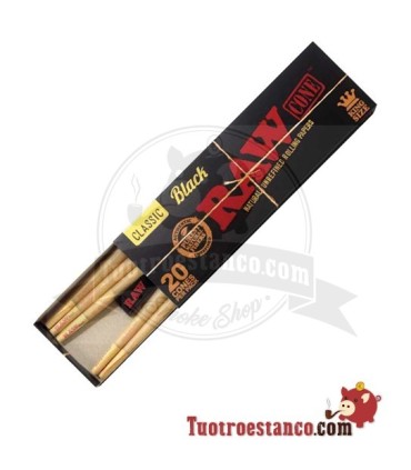 Cônes Raw noirs King Size 20u