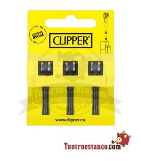 Packung mit 3 Ersatzfeuersteinen für clipper