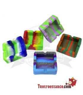 Cinzeiro de silicone quadrado