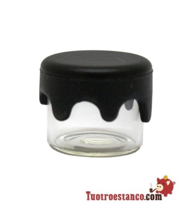 Mini glass jar with silicone closure 3 ml