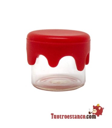 Mini barattolo in vetro con chiusura in silicone da 3 ml