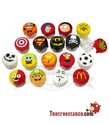 Mini Pote de Vidro com Tampa de Silicone DECORADA 3ml