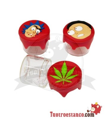 Mini Glass Jar with DECORATED Silicone Lid 3ml