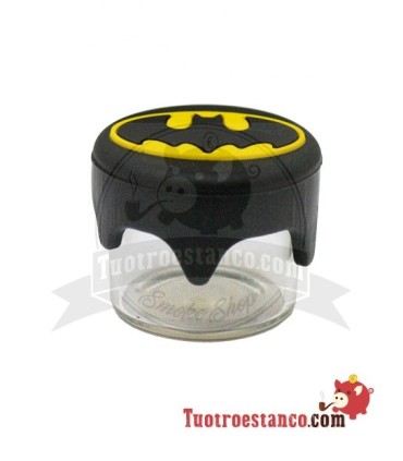 Mini glazen pot met VERSIERD siliconen deksel 3 ml