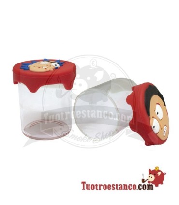Barattolo in vetro con coperchio decorato in silicone 5 cm