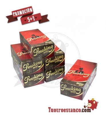 Brown Smoking Paper Promoção No. 8, 5 Cases + 1 Grátis