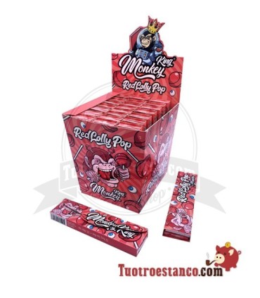 Monkey King Size Red Lolly Pop Paper Case + Filter – 24 Broschüren