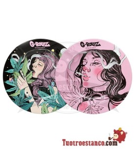 Aschenbecher Metall G-Rollz Mädchen Pink Weed